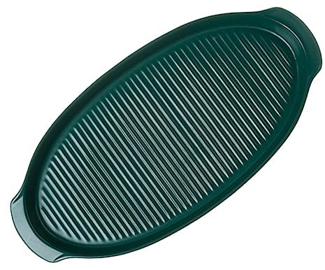 Cabilock 1 Pc vapor de pescado de cerámica bandeja rectangular plato ovalado para pescado planchas de asar planchas para asar bandeja para hornear casera plato para hornear en casa Green