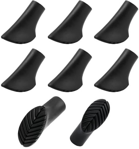 8 Stück Nordic Walking Stöcke Gummipuffer für Wanderstöcke, Nordic Walking Pads, Stangenschutz für alle gängigen Wanderstock Trekkingstöcke Walking Stöcke Gummipuffer Asphaltpads (11mm)