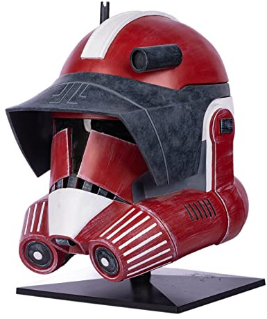Koshowgic Red White Resin Commander Series Helmet Men Halloween Mask Cosplay Costume Adult Collectibles