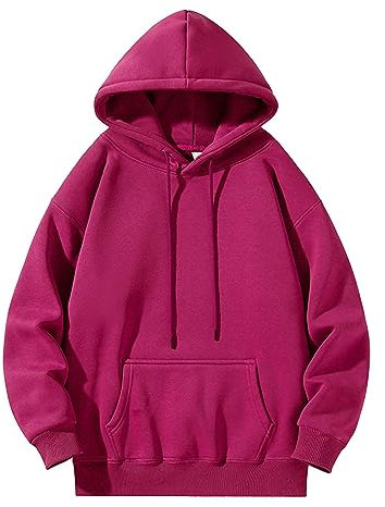 VaiKanhai Sweat à capuche à manches longues pour homme - Sweat à capuche - Veste polaire, Rose, 5XL