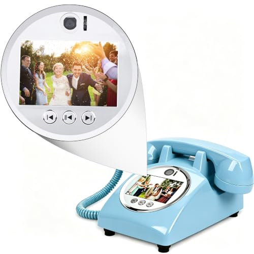 FiayaCom Video-Audio-Gästebuch, Hochzeitstelefon, 1080P HD-Videotelefon-Gästebuch, bewahren Sie Ihre besonderen Anlässe auf, ideal für Hochzeit, Brautparty, Geburtstag, Abschlussfeiern, Babyparty