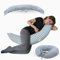 Mobiclinic®, Stillkissen, Schwangerschaftskissen, 3 in 1, Verstellbare Gurte, 180 cm, Multifunktion, Aura, Abnehmbar und Waschbar, Multiposition, Baumwolle und Polyester, Vichy-Druck