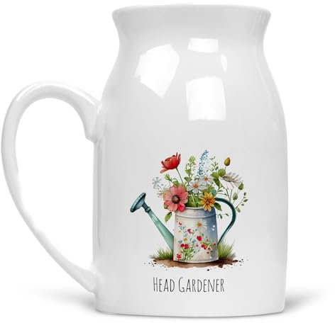 Noble & Page | Head Gardener Floral Design - Versatile Jug or Vase | Beautiful Hand Printed Gift