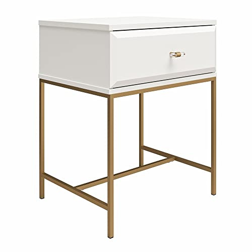 Dorel Home Effie Nightstand White, 41x51x64cm (DxWxH)