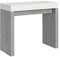 Console Extensible 90x40/300 cm Roxell Mix Dessus Frêne Blanc - Structure Gris Béton