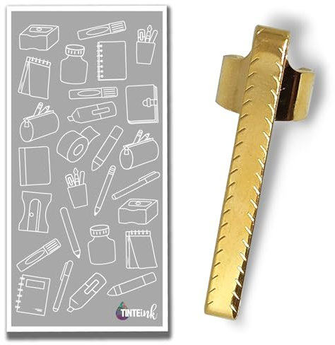 Fisher Bullet Space Pen Clips, kompatibel mit Kugelschreibern, Chrom/Gold/Schwarz/einfarbig/Chevron, wählen Sie Stil (Chevron, Gold)