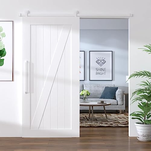 Refined Kit herrajes para puertas correderas de acero blanco 183 cm