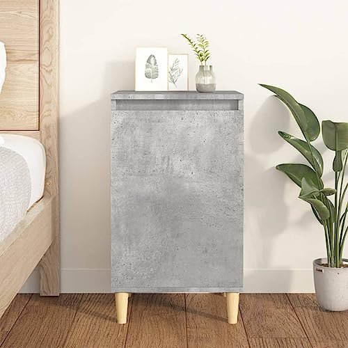 WKIEQACO Comodino grigio cemento 40x35x70 cm Tavoli in legno ingegnerizzato Comodini