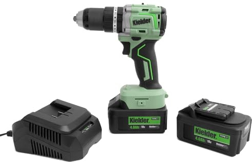 Kielder KWT-020-03 TYPE18 18v 13mm 75Nm Ultra Compact Combi Drill Kit, 2 x 4.0Ah Batteries, Charger, Belt Clip & Pro Carry Case