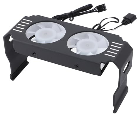 Fabater Memory RAM Cooler, 5V 3Pin Memory RAM Cooling Fans, Dual PWM Temperature Control Fan, ARGB RAMs Radiator for DDR DDR2 DDR3 DDR4 DDR5 (Black)