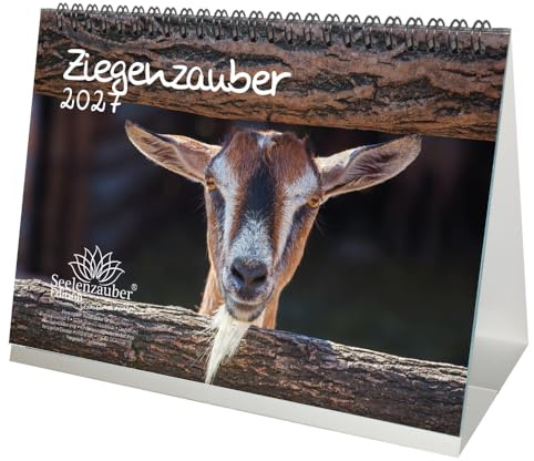 Ziegenzauber DIN A5 Tischkalender für 2027 Ziegen und Zicklein - Seelenzauber