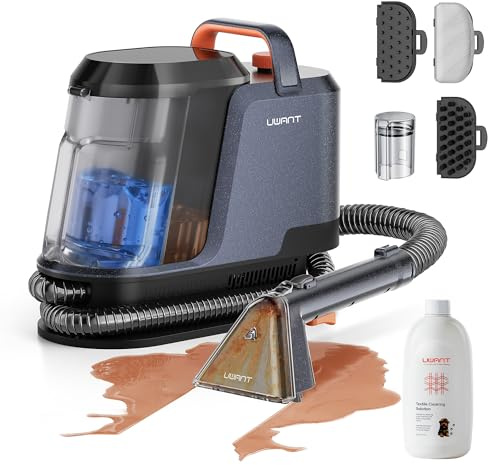 Uwant Carpet Cleaner Machine 18Kpa Portable Carpet Cleaner for Cars Couch, 2in1 Water Tank Upholstery Cleaner, Spot Cleaner with Cleaning Tools, 2.4 Liter Set of 1