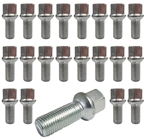 20 Radschrauben Radbolzen Kugelbund R13 M14 x 1,5 27mm kompatibel mit Skoda Fabia, Skoda Octavia, Skoda Rapid, Skoda Roomster, Skoda Superb, Skoda Yeti