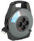 Electraline 49029 Kabeltrommel, 4 Universalsteckdosen, 15 Meter, Grau/Blau