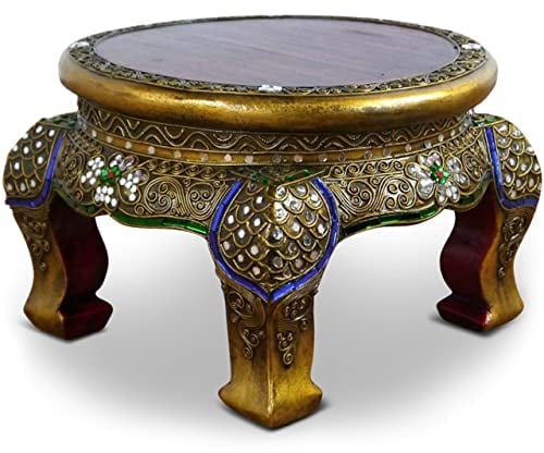 livasia Table d’Opium avec mosaïque de Verre, Table Basse, Table d’appoint, Table de canapé, Durable et Fait Main (30x30cm)