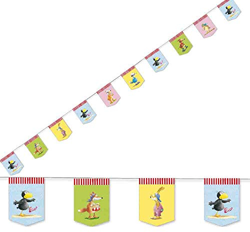 DER KLEINE RABE SOCKE 3,5m Wimpelkette 10 Wimpeln für Kinderparty und Kindergeburtstag von DH-Konzept // Deko Partykette Girlande Banner Party Set