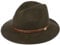 Lipodo Outdoor Traveller Herren - Wollfilzhut mit Garnitur - Outdoorhut Made in Italy - Herrenhut aus Wollfilz - Filzhut Herbst/Winter - Wollhut Oliv 55 cm