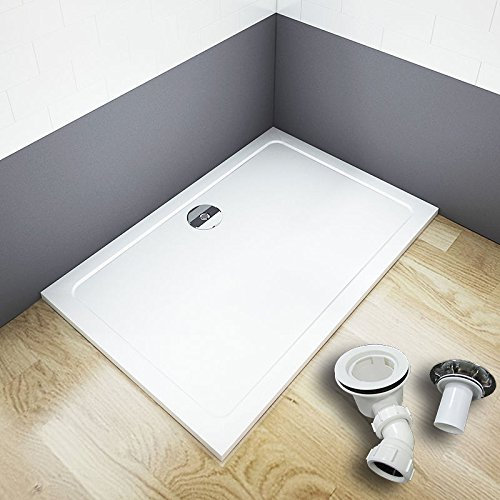 Receveur de douche 90x140cm avec bonde de douche estra plat rectangulaire bac à douche