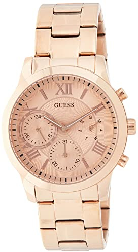 Guess Femmes Analogique Quartz Montre avec Bracelet en Acier Inoxydable W1070L3