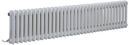Milano Windsor 1200W White Cast Iron Style 2 Column WiFi Electric Radiator - 300mm x 1505mm