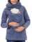 amropi Tragejacke für Mama und Baby 3 in 1 Damen Langarm Kapuze Känguru Umstandsjacke Warm Tragepullover mit Babyeinsatz Blau,L
