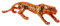 Lifestyle & More Moderne Skulptur Dekofigur Leopard aus Kunststein bronzefarben Länge 55 cm