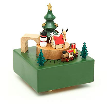 Spieluhr mit Uhrwerk, Karussell, Riesenrad, Spieluhr als Geburtstagsgeschenk (Weihnachtszug)