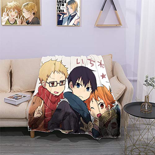 Wohn Kuscheldecken Haikyuu Blanket Quilt Flanell Weiche Warme Decke Warm Plush Cozy Soft Blankets for Chair/Bed/Couch/Sofa