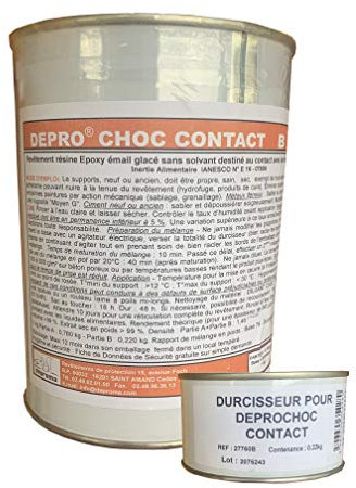 DEPROMA - Peinture contact alimentaire - kit 1kg - BLANC CREME - Depro choc