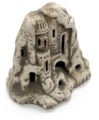 ZooPaul Keramik Deko Dekoration Aquarium Terrarium Ruine Burg Schloss Gebäude 19x14x16cm (L/B/H)