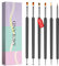 Saviland 6 Stück Doppel-Ende Nagel Pinsel【New Upgrade】Nageldesign Pinsel, Nail Art Dotting Tools,Doppel-Ende Nail Art Pinsel Kit Professionelle Maniküre Werkzeuge Kit