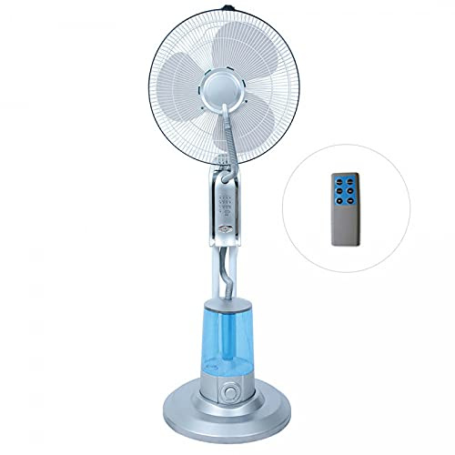 Inferramenta Koem Ventilador eléctrico de pie con 3 velocidades, mando a distancia, temporizador, nebulizador, diámetro de palas 40 cm