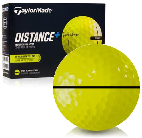 TaylorMade Taylor Made Distance+ Yellow AlignXL Golfbälle, personalisierbar
