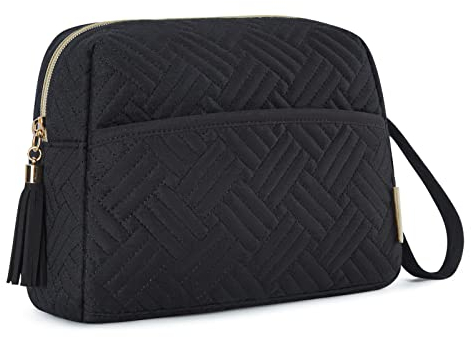 BAGSMART Make-up Tasche Elegante geräumige Kosmetiktasche für Geldbörse, Reise Reißverschluss Tasche, wasserfeste Toilettentasche, Make-up Zubehör Organizer