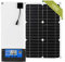 Irfora Kit de panel solar de 18 W 12 V Dual USB Módulo monocristalino independiente de la red con regulador de carga solar SAE Kit de cable de conexión