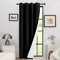 Deconovo Gardine Verdunklungsvorhang Vorhang mit Ösen Kälteschutz Raumteiler Wärmeisolierend Thermo Curtain Dicker Stoff Wärme Tür, 240x140(HöhexBreite), Schwarz, 1 Stück