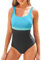 TcIFE Costume da Bagno Intero Donna con Scollo a U Allenamento Sportivo Costumi da Bagno con Coppe Imbottiti Push-up Costume Contenitivo Pancia Curvy Beachwear Monokini Swimwear