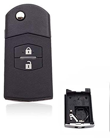 Ersatz-Fernbedienung Klappe Falten Rohling Schlüsselgehäuse Autoschlüssel Gehäuse Funkschlüssel Key2 Tasten Für Mazda 3 5 6 Serie M6 RX8 MX5 Schlüsselkasten Auto Ungeschnittene Klinge