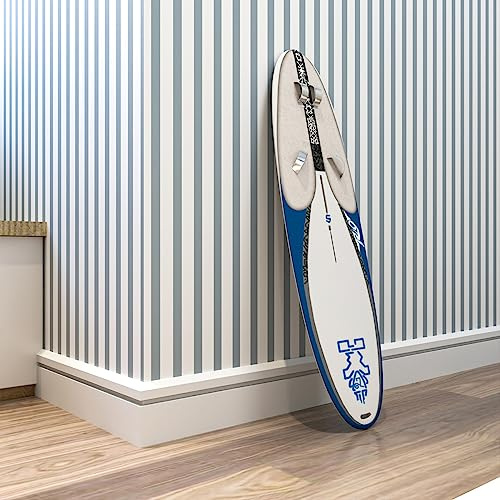 Cohoo Home Striped Peel and Stick Wallpaper Boho Contact Paper for Cabinets Grey and White Stripe Contact Paper Line Modern Wallpaper for Bedroom Self-Adhesive Removable Boy Room Shelf 17.3inW 78.7inL