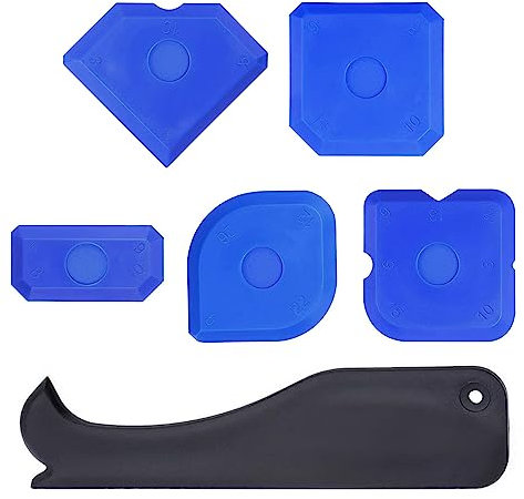Sealant Finishing Tool, 6pcs Silicone Caulking Multi Remover Tool Portable Silicone Mastic Sealant Caulk Smoothing Grout Tools Finishing for Kitchen