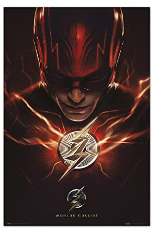Grupo Erik Poster DC Cimics Flash Kunstdruck - Deko Wohnzimmer oder Deko Schlafzimmer - Deko Zimmer - Größe 61 x 91 - Offizielle DC Cimics Fanartikel