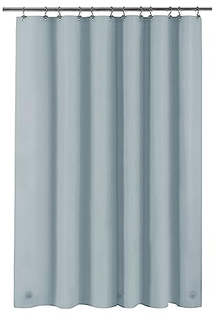 Barossa Design Duschvorhang-Innenfutter, Premium-PEVA-Duschvorhang für Badezimmer, BPA- und PVC-frei, kein chemischer Geruch, leichter Duschvorhang in Standardgröße, 3 Magneten, Metallösen, Steinblau