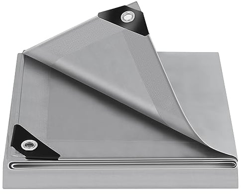 WOLTU Abdeckplane Wasserdicht 3x3 m Plane mit Ösen 140 g/m² PE Schutzplane Gewebeplane UV-beständig Wetterfest Reißfest Abdeckung für Gartenmöbel Pool Holz Auto Boot Grau