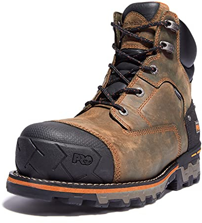 Timberland PRO Men's Boondock 6 Inch Composite Safety Toe Waterproof Industrial Work Boot, Brown-2024 New, 10