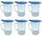 Chabrias Ltd 900ml Plastic Jug 6 Pack with Blue Lid, Virtually Unbreakable Polycarbonate Drink Measuring Jug for Water, Care Homes, Hospitals, Carers