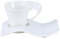 SchAan Espressotassen-Set Premium-Porzellan New Wave Caffe-Kaffeetasse Keramik-Kaffeetasse Mit Wellenförmiger Untertasse,Weiß