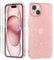 Coque Compatible avec iPhone 15 Plus, 2 Pièces Verre Trempé Protection Écran, Clair Housse à Glitter en Mince Silicone Souple Étui Antichoc Case Transparente Cover - Rose