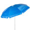 AKTIVE Sombrilla playa 180 cm, Plegado compacto, Azul, Protección UV50, Inclinable y regulable en altura, Mástil acero, revestimiento plateado, 8 varillas, Funda transporte con asa (62323)