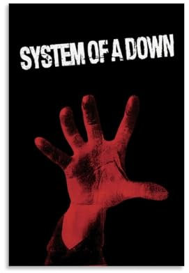 Jingluwrs Musikposter Band System Of A Down für Zimmer, ästhetische Leinwand, Wandkunst, Schlafzimmerdekoration, 30 x 45 cm