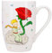 KIUB Sehr große Tasse aus Porzellan mit rundem Motiv – Motiv: Kleiner Prinz sitzt neben seiner Rose, so wichtig für ihn, Höhe 12 cm, Fassungsvermögen 490 ml, passende Box